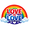 Love Is Love Rainbow Emblem