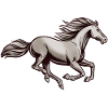 Rennendes Pferd Illustration