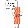 Bacon on a humorous diet