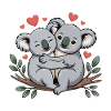 Koala Couple Love Valentine's Day
