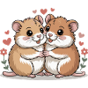 Hamster Couple Valentine's Day