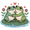 Frog Couple Valentine's Day