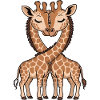 COUPLES IN LOVE GIRAFFES HEART