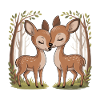 Deer Couple Valentine's Day
