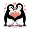 Penguin Couple Valentine's Day