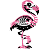 Flamingo Skeleton Pink Gothic
