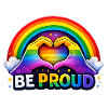Be Proud Rainbow Heart Pride