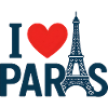 J'aime Paris et Tour Eiffel