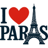 I Love Paris Eiffel Heart