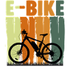 E-Bike Farbblock Motiv
