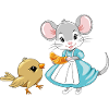 Little_mouse_is_sharing_a_croissant_with_a_bird