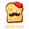 French Toast – Funny Cartoon Bread with Mustache