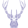Tech Deer – Geometric Deer in Blue