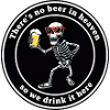 Skeleton with Beer Cheers