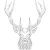 Tech Deer – Geometric Deer in Grey