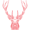 Tech Deer – Geometric Deer in Red