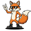 Retro Fox Rock Music Gift Funny