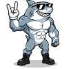 Funny Shark Rock Metal Music Gift