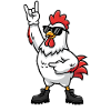 Chicken Rock Funny Music Gift