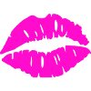 Kissing Mouth Neon Pink Graphic