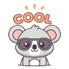 Koala Cool with Dark Glasses