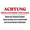 Achtung freilaufender Teenager
