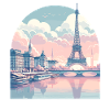 Pastel Paris: Skyline on the Seine