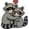Raccoon-Hug Herzliebe