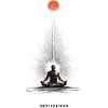 Sun Meditation Silhouette Zen