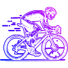 Minimalist road bike motif
