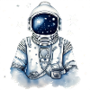 Astronaut im Sternenraum
