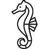 Marine linear seahorse