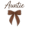Auntie Bow - Brown Script Bow