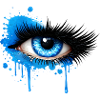 Blue eye in graffiti style
