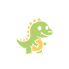 Équipe Dinosaure Cartoon