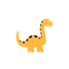 Team Dinosaure Dino Orange