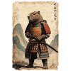 Samurai, Capybara, Japanese Art, Anime
