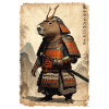 Samurai, Capybara, Japanese Art, Anime