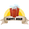 Happy Hour Biergläser Banner
