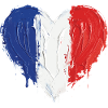 French Flag Heart Fußball
