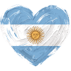 Argentina Flag Heart Fußball Fußball