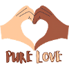 Pure Love Heart Hand Design