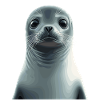 Grayscale seal illustration