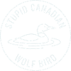 Blödes kanadisches Wolf-Vogel-Enten-Grafikdesign