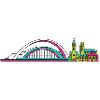 Liege City Skyline Guillemins Station Art