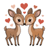 Deer Couple Valentine's Day