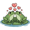 Frog Couple Heart