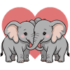 Elephant Couple Heart