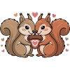 Squirrel Couple Valentine's Day