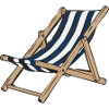 Riviera Lounge Chair Blue Striped